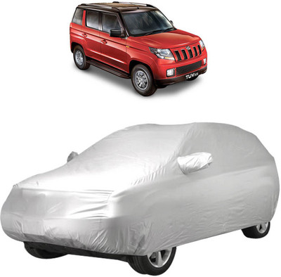InayaAutoMotive Car Cover For Mahindra TUV300 (With Mirror Pockets)(Silver)