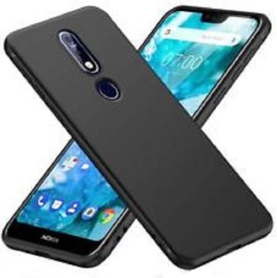 SMARTCASE Back Cover for NOKIA 7.1(Black, Grip Case, Silicon, Pack of: 1)