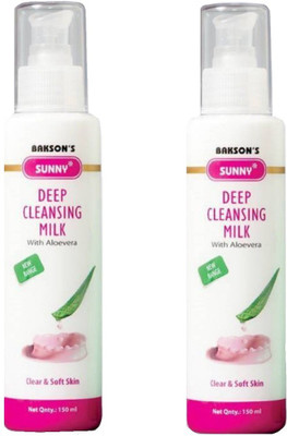 

Bakson's Sunny Deep Cleansing Milk with Aloevera, 150 mlx2 [pack of 2](150 ml)