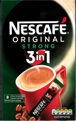 

Nestle Nescafe Original Strong 3 in 1 144g (8g X 18g) Instant Coffee 144 g(Unflavoured, Unflavoured Flavoured)