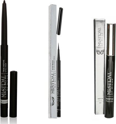 

mistral of milan eye liner pen ,kajal and mascara(Set of 3)
