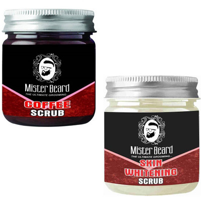 

Mister Beard Coffee Scrub 100gm WITH Skin Whitening Scrub 100g(Set of 2)