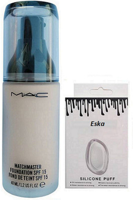 

eska Silicon Puff,Mac Match master Foundation Fond de Teint(Set of 2)