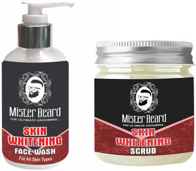 

Mister Beard Skin Whitening Face Wash 200ml WITH Skin Whitening Scrub 100g(Set of 2)