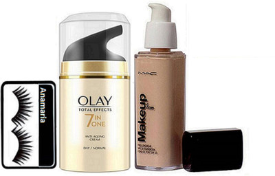 

anamaria Eyelashes & Mac Makeup Pro Long wear Foundation & Olay Anti Ageing Day Cream(Set of 3)