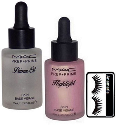 anamaria Eyelashes & Mac Prep+Prime Primer Oil & Highlight(Set of 3)
