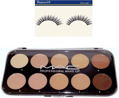 

Butees18 EYELASH AND Mac Concealer Base Palette 10 Shade (Set of 2)(Set of 2)