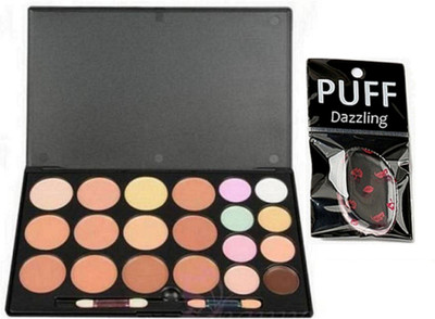 

Dazzling Silicon puff & Mac 20 Shades Of Concealer Palette(Set of 2)