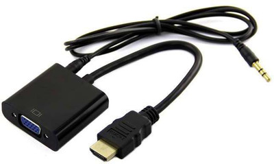 

GIPTIP HDMI To VGA Convertor With Audio HDMI Adapter(Compatible with HDTV, Set Top Box, DVD, TV, Black)