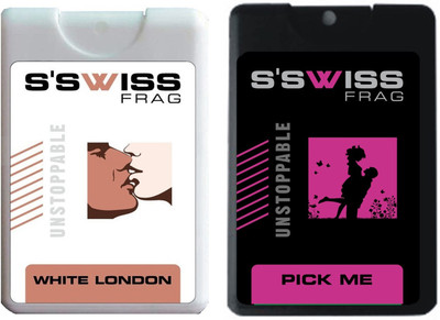 

S'SWISS white london and pick me Combo Pack - 40 ml Pocket Perfume - For Men & Women(40 ml, Pack of 2)