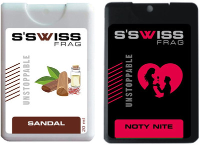 

S'SWISS sandal and noty nite combo Pack - 40 ml Pocket Perfume - For Men & Women(40 ml, Pack of 2)
