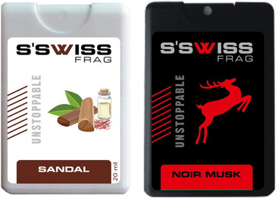 

S'SWISS sandal and noir musk combo Pack - 40 ml Pocket Perfume - For Men & Women(40 ml, Pack of 2)