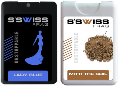 

S'SWISS lady blue and mitti the soil Combo Pack - 40 ml Pocket Perfume - For Men & Women(40 ml, Pack of 2)