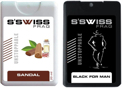 

S'SWISS sandal and black for man combo Pack - 40 ml Pocket Perfume - For Men & Women(40 ml, Pack of 2)