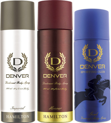 

Denver Goal, Imperial and Honour Combo Deodorant Spray - For Men(565 ml, Pack of 3)