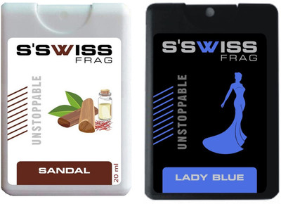 

S'SWISS sandal and lady blue combo Pack - 40 ml Pocket Perfume - For Men & Women(40 ml, Pack of 2)