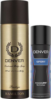 

Denver Prestige & Sports Nano Deodorant Spray - For Men(250 ml, Pack of 2)