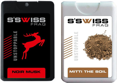 

S'SWISS noir musk and mitti the soil Combo Pack - 40 ml Pocket Perfume - For Men & Women(40 ml, Pack of 2)