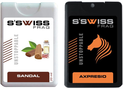 

S'SWISS sandal and axpresio combo Pack - 40 ml Pocket Perfume - For Men & Women(40 ml, Pack of 2)