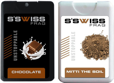 

S'SWISS chocolate and mitti the soil combo Pack - 40 ml Pocket Perfume - For Men & Women(40 ml, Pack of 2)