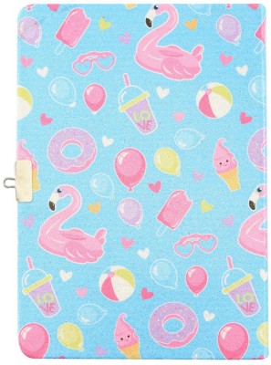 smily kiddos Lockable Notebook Regular Notebook Single ruled 144 Pages(Light Blue)