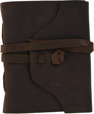 DI-KRAFT Handmade Leather Dairy A5 Diary Unruled 200 Pages(Brown)