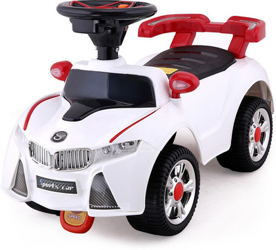 

A +B Foot To Floor Ride-On-Car 7656 (White) Car Non Battery Operated Ride On(White)