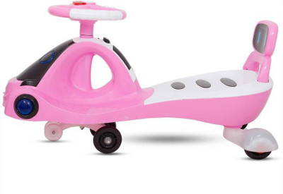 

Sajani Baby Swing Magic Car Free Wheel Magic Car Bin and Music (Pink Color) Car Non Battery Operated Ride On(Pink)