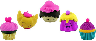 

Smily Kiddos Cup Cake Non-Toxic Eraser(Set of 5, Multicolor)