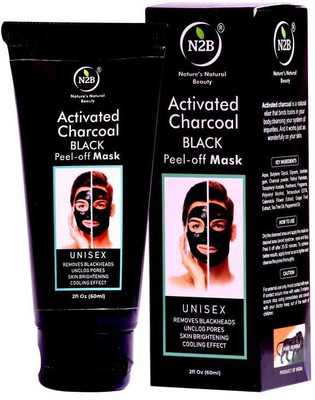 

N2B Activated Charcoal Purifying Black Peel Off Face Mask | Blackheads, Whiteheads & Dirt & Instant Glow(60 ml)