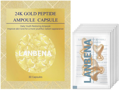 

LANBENA 24K Gold Peptide Ampoule (30) Capsules - Anti-Aging, Whitening, Anti-Wrinkle, Radiating(0 ml)