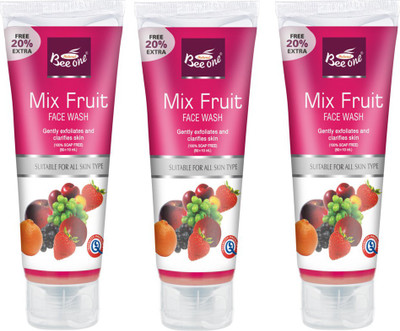 

BEEONE MIX FRUIT FACE WASH 180 ML (PACK OF 3) Face Wash(180 ml)