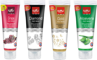 

BEEONE DIAMOND FACE WASH,GOLD FACE WASH,GRAPE FACE WASH,ALOEVERA FACE WASH COMBO PACK(PACK OF 4 240 ML) Face Wash(240 ml)