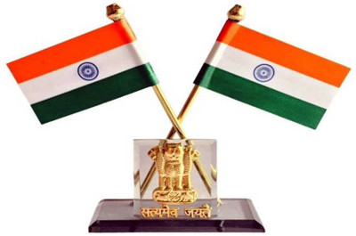 

Capeshoppers INDIA Double Sided Wind Car Dashboard Flag Flag(Plastic, Paper)
