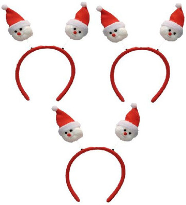 

TASHKURST Christmas unisex Snowmen Head Hair Band Christmas decoration Custom Christmas Santa Hair Head Band set of 3 Hair Band(Red)