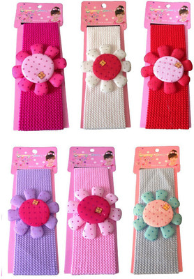 

VPT Flower Baby Headband ( Red , White , Baby pink, Pink, Purple, Light Blue ) 3 Pcs Set Hair Band(Multicolor)
