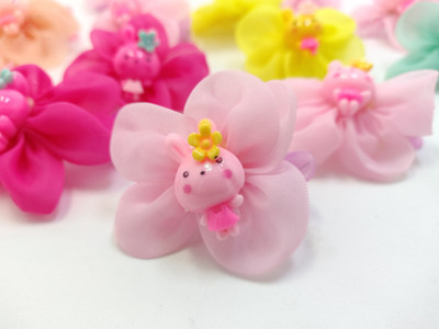 

lana vels Hair clip 20 Pcs Designer fabric Hair Clip(Multicolor)