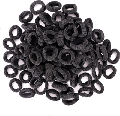 

HONBON Premium Quality Stylish Hair Rubber Bands Hair Bands Elastic Rubber Bands Accessories for Girls/Women , Black Colors for The Summer Hair Band(Black)
