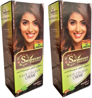 

SANJEEVANI NATURAL Brown Hair Color Creme For Women & Men No Ammonia (Pack Of 2) Hair Color(Brown)