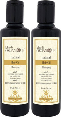 

khadi organique Bhringraj Hair Oil (pack of 2) Hair Oil (420 g) Hair Oil(420 ml)