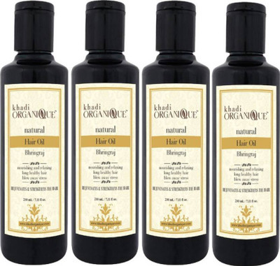 

khadi organique BHRINGRAJ NATURAL HAIR OIL 840 ML PACK OF 4 Hair Oil (840 ml) Hair Oil(840 ml)
