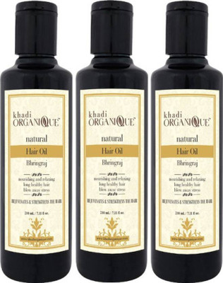 

khadi organique BHRINGRAJ NATURAL HAIR OIL 630 ML PACK OF 3 Hair Oil (630 ml) Hair Oil(630 ml)