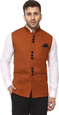 JIHUZUR Sleeveless Solid Men Jacket