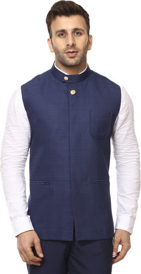 JIHUZUR Sleeveless Self Design Men Jacket