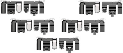 

ReTrack SET OF 5PC PUBG Aim Buttons/Sensitive Shoot L1-R1 Trigger Mobile Game Controller for Andriod & IOS Gaming Accessory Kit(Black, For Android, iOS)