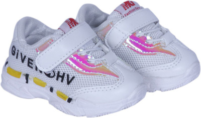 FEETWELL Boys & Girls Velcro Sneakers(White