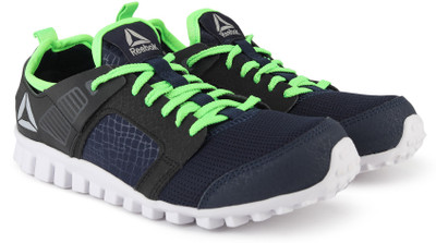 

REEBOK Boys Lace Running Shoes(Blue, Coll navy/black/neon grn