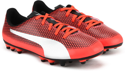 

Puma Boys & Girls Lace Football Shoes(Orange, Black