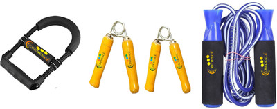

Credence Adjustable Forearm Strengthener Wrist Exerciser with 2 Hand Grip and 1 Skipping Rope Combo Gym & Fitness Kit