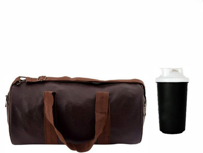 

SEASONFRANK all rounder(BROWN Gym Bag- 4 Gym/travel bag) WITH GYM SHAKER 900 ML Gym & Fitness Kit